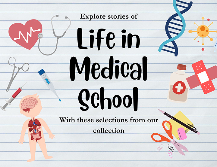 Image of flyer for Life in Medical School book display