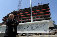 Sherman Center topping ceremony