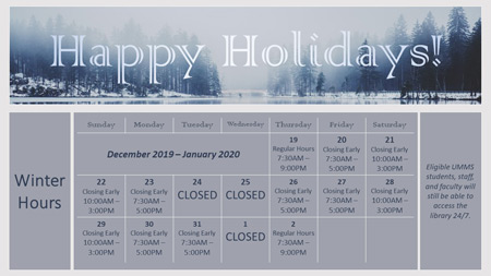 December library hours
