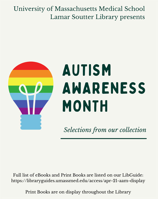 Image of Autism Awareness Month book display flyer