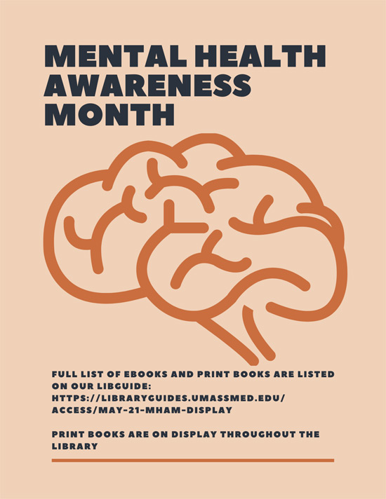 Image of Mental Health Awareness Month book display flyer