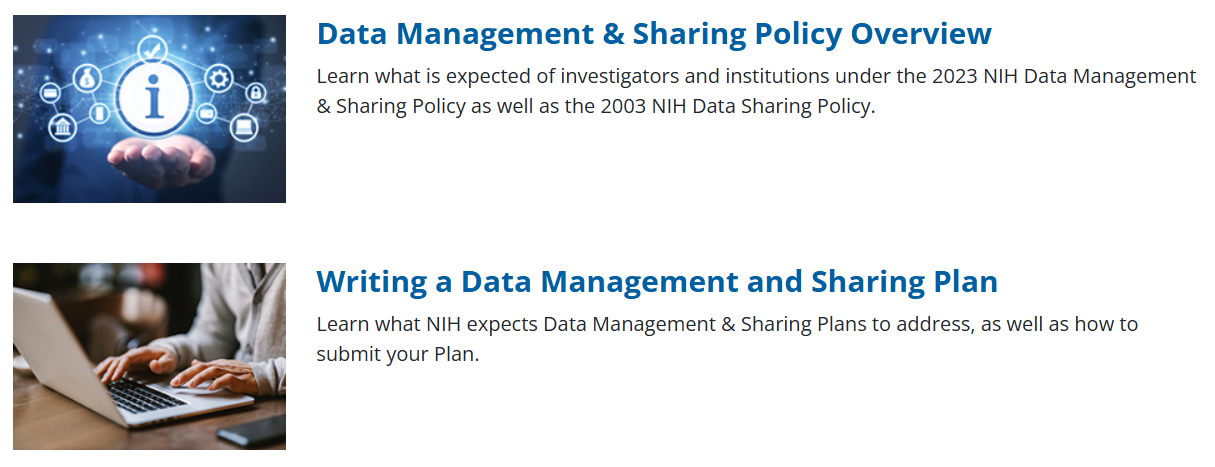 NIH DMSP policy page