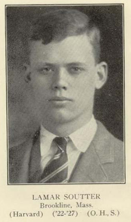 St. Paul's Yearbook photo of Lamar Soutter